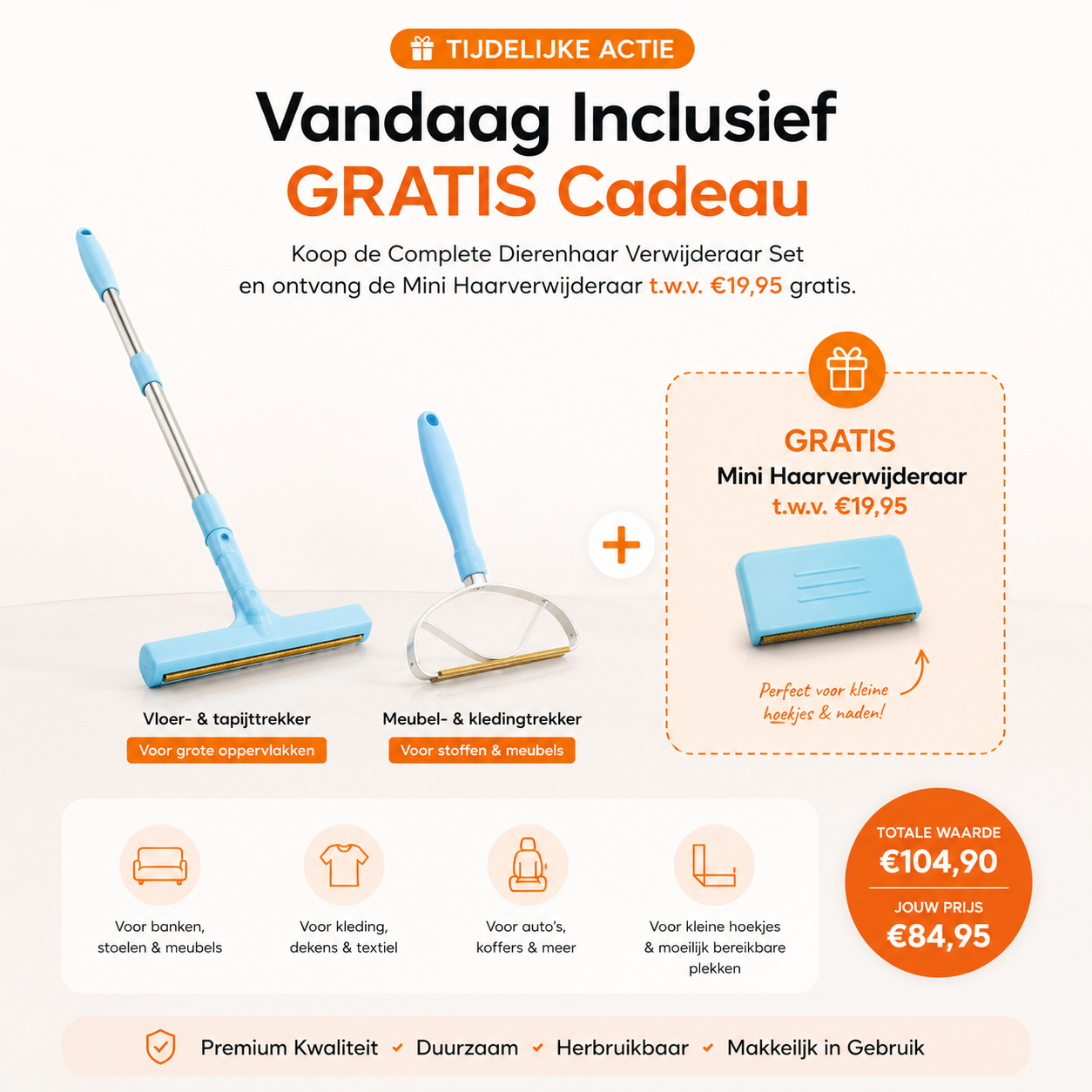 PetClean Bundle – Complete Dierenhaar Verwijderaar Set